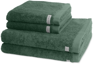 Ross Sinfonie 4 tlg. Frottier-Set - 2 X Handtuch (50 X 100cm) und 2 X Duschtuch (70 X 140cm) - 500 g/m2 - Tanne