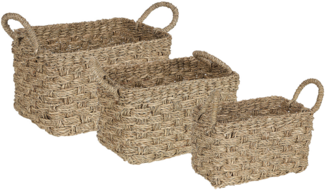 Aufbewahrungskorb Seegras naturfarben 3er Set HOIAN