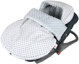 BabyLux Fußsack Sommerfußsack 90cm für Babyschale, Kinderwagen & Buggy Frühling Herbst, 5. Grau + Maroko