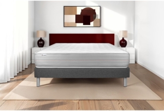 VITALMEMO matratze 160x190 cm + Bettgestell mit lattenrost, Härtegrad 4, Memory-Schaum, Höhe : 20 cm