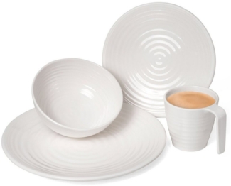 Moritz Geschirr-Set Camping Geschirr Set 1 Person Crema Design, Melamin, Camping Geschirr Teller, Schüssel