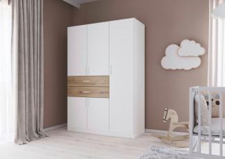 rauch Drehtürenschrank Kleiderschrank Schrank Garderobe MAIKA mit Dekor-Front 2 Schubladen, in verschiedenen Breiten, Höhen, Farben, MADE IN GERMANY