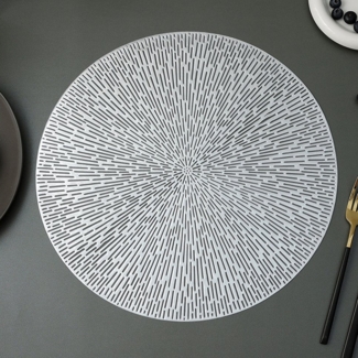 XDeer Tischdecke 4 stück Tischset, Platzset Rund/Rechteck,Tischsets Abwaschbar, Hitzebeständige, 38 * 38 cm