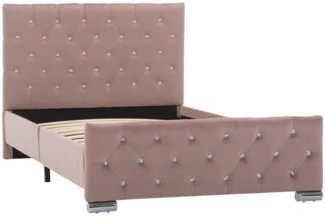vidaXL Bettgestell Rosa Samt 100x200 cm 286824