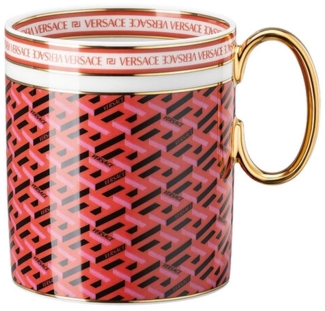 Rosenthal Versace La Greca Signature Red Becher mit Henkel
