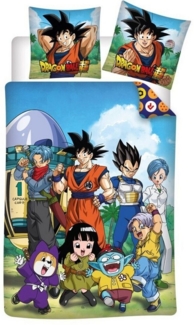 Dragon Ball Bettwäsche Anime Dragon Ball Super Goku Bettwäsche 2tlg. Set, PolyCotton, 2 teilig, Bettdeckenbezug 135-140x200cm Kissenbezug 65x65 cm