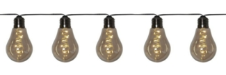 LED Glühbirnen Lichterkette -Glow', outdoor, Netzbetrieb, rauchiges Grau, 3,6m