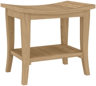 vidaXL Badezimmer-Beistelltisch 50x35x45 cm Massivholz Teak 340748