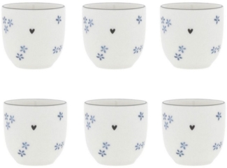 Bastion Collections Tasse Daisies Blumen, Keramik, Spülmaschinengeeignet, Weiß, Motiv: Blume