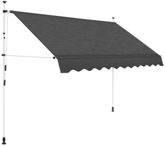 vidaXL Einziehbare Markise Handbetrieben 300 cm Anthrazit 143690
