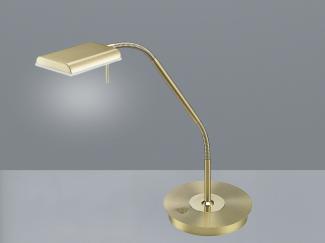 LED Schreibtischleuchte BERGAMO Messing flexibel Sensordimmer - Höhe 50cm