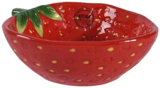 Kaemingk Schale CITRI, B 15,5 cm, Rot, Grün, Dolomit, (1-tlg), Erdbeerform