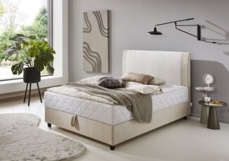 ATLANTIC home collection Boxbett Borgholm, mit Taschen-Federkernmatratze, Bettkasten und Absetzung im Kopteil