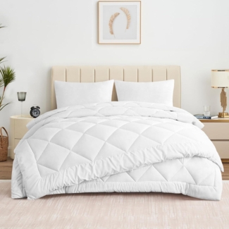 Bettdecke 135x200 4 Jahreszeiten Sommer Winter Knöpfen Set 2teilig 135x200cm