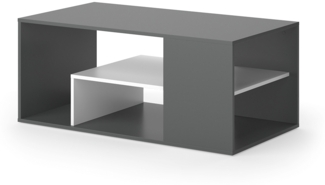 Vicco Couchtisch Anthrazit/Weiß 110x59 cm, Edgar