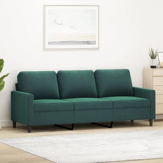 vidaXL 3-Sitzer-Sofa Dunkelgrün 180 cm Samt 359211