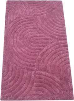 my home Badematte Juna, Badvorleger, Badezimmer Teppich, Zen, Scandi, Boho, Höhe 15 mm, rutschhemmend beschichtet, fußbodenheizungsgeeignet, Baumwolle, rechteckig, Baumwolle, Hoch-Tief-Effekt, weich