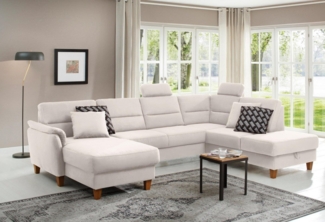 Home affaire Wohnlandschaft Palmera U-Form, B: 308 cm, optional Bettfunktion & Bettkasten, Federkern