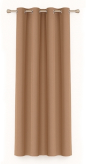 Bestlivings Blickdichte Braune Gardine mit Ösen in 140x225 cm ( BxL ), in vielen Größen und Farben