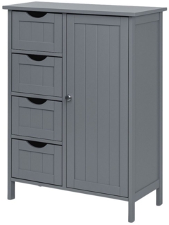osoltus Badezimmerschrank Beistellschrank Hampton 55x30x82cm grau