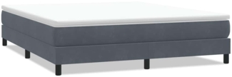 vidaXL Boxspringbett ohne Matratze Dunkelgrau 180x220 cm Samt 3315886