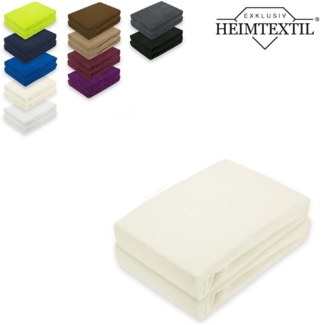 Doppelpack Marke Frottee Spannbettlaken Naturweiß 140 x 200 cm