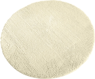 KiNZLER Badematte Chenille, Höhe 18 mm, rutschhemmend beschichtet, fußbodenheizungsgeeignet, Polyester, rund, Badteppich, Uni Farben, weich, als rechteckig & halbrund erhältlich
