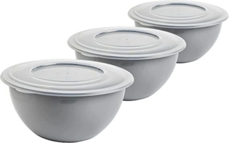 Centi Aufbewahrungsschüssel Schüssel Set mit Deckel vielseitig Küchenhilfe, Kunststoff, (Set, 3-tlg), Rührschüssel mit Deckel, Ø 28 cm