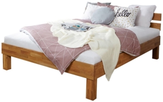 Einzelbett Futonbett "Luis" 100x200 Eiche massiv