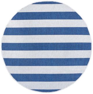 OTTO home Teppich Alan Wendeteppich, rund, Höhe: 5 mm, Beidseitig nutzbar, Streifen, Scandi, wetterfest, für In- und Outdoor