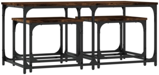 Couchtische, Sofatische 3 Stk. Räuchereiche Holzwerkstoff