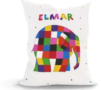 Green Bean® Kinder Sitzsack Elmar Elefant 100x135 cm mit 270 Liter hochwertiger EPS Perlen Füllung und waschbarem Motiv Wechsel-Bezug aus 100% Baumwoll