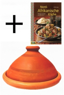 Marrakesch Orient & Mediterran Interior Dampfgartopf 2er Set, Tajine Tuareg Ø 30cm + Nord-Afrikanische Küche Kochbuch