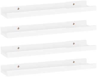 vidaXL Wandregale 4 Stk. Hochglanz-Weiß 40x9x3 cm 326653