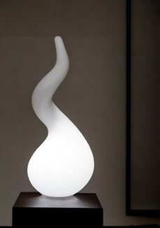 Arnusa LED Stehlampe moderne Dekoleuchte RGB Farbwechsel Akkumodus kabellos PL411, Farbwechsel, Akkumodus, Dauerbetrieb mit Steckernetzteil, dimmbar, LED fest integriert, Kaltweiß, Warmweiß, RGB Farbwechsel, Skulptur