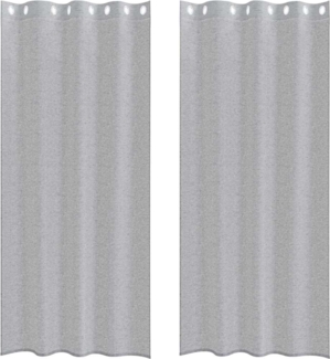 vidaXL Vorhänge mit Vorhängen 2 pcs Dunkelgrau Polyester 4108005