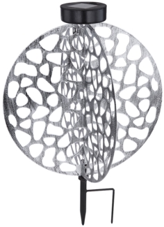 LED Solarleuchte, silber, Erdspieß, H 30 cm
