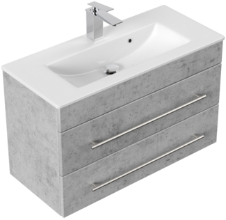Badmöbel Mars 800 SlimLine SoftClose beton : Beton