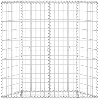 vidaXL Gabionen-Hochbeet Trapezform Verzinkter Stahl 100x20x100 cm 145653