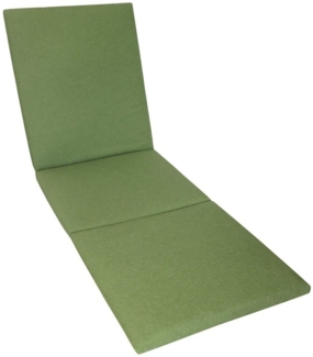 Herlag Liegenauflage Sunny, Auflage für Gartenliege 200x60x4cm Wetterfest Bezug Waschbar Oliv