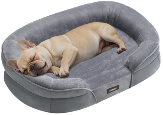 FEANDREA Tierbett, Hundebett, Hundekissen,wasserdicht, erhöhte Ränder, waschbarer Bezug