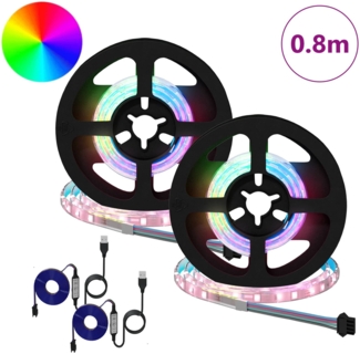 vidaXL LED Streifen 4 pcs Schwarz und Transparent 40 x 0,8 x 0,3 cm 3429094