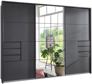 Schwebetürenschrank Sophia / Saigon, Holzwerkstoff, Schwarz, 270 x 208 x 65 cm