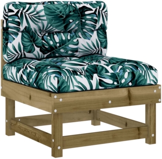 vidaXL Mittelsofa mit Kissen Kiefernholz Imprägniert 825435