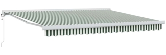 vidaXL Automatische Markise Grün und Weiß, 400 x 300 cm 3330731
