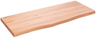 vidaXL Wandregal Hellbraun 100x40x(2-4) cm Massivholz Eiche Behandelt 363684
