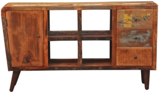 vidaXL Kommode Massivholz 1 Tür 4 Fächer und 3 Schubladen 240957