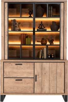 Buffet Pavarotti, Holzwerkstoff, Metall, Holzfarben, 140 x 21 x 42 cm