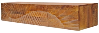 riess-ambiente TV-Board SCORPION 200cm braun Mangoholz - hängend, 3D-Schnitzereien, handmade (Einzelartikel, 1 St), massives Lowboard mit Stauraum, Magnetverschluss & Kabelöffnung