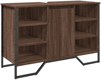 vidaXL Waschbeckenunterschrank Braun Eichen-Optik 91x35x60 cm 848668